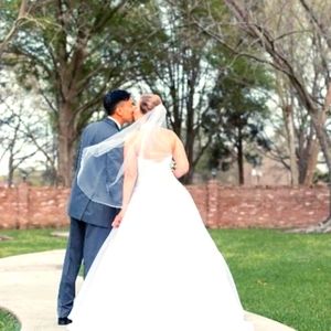 White wedding veil
